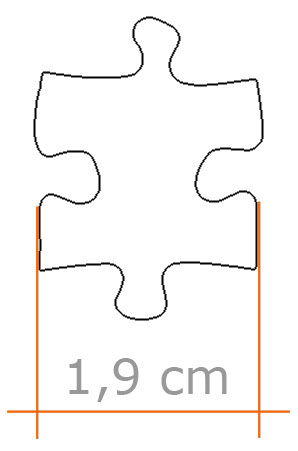 Dimensioni tasselli puzzle standard