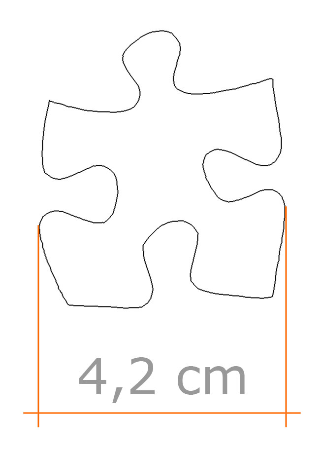 Dimensione puzzle pezzi grandi