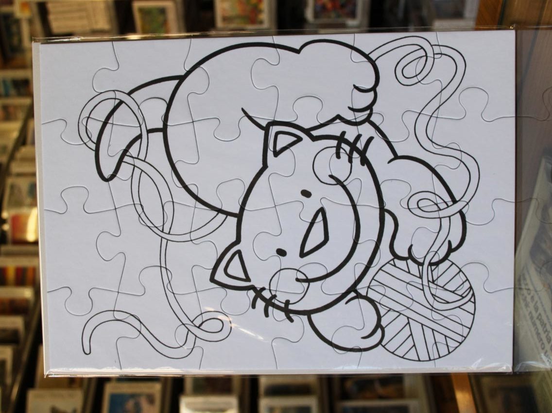 Puzzle da colorare per bambini pezzi grandi